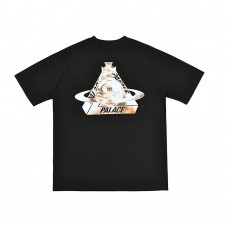 PALACE  Crosses and solid letters-printed high-quality men's and women's loose casual 100 percent cotton short sleeves