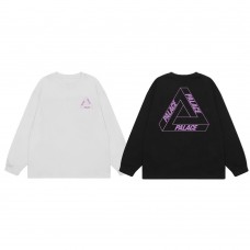 PALACE Hollowed-out purple triangle LOGO printing men's and women's loose casual autumn and winter round neck sweaters