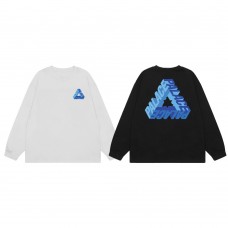 PALACE   Classic Stereo 3D Blue Phantom Triangle LOGO printing men's and women's loose casual autumn and winter round neck sweaters
