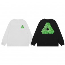 PALACE   Classic Stereo 3D Green Phantom Triangle LOGO printing men's and women's loose casual autumn and winter round neck sweaters