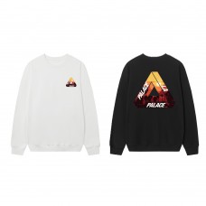 PALACE  Classic Sunset Scenery Triangle LOGO printing men's and women's loose casual autumn and winter round neck sweaters