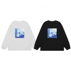 PALACE Underwater triangle LOGO printing men's and women's loose casual autumn and winter round neck sweaters