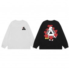 PALACE Love triangle LOGO printing men's and women's loose casual autumn and winter round neck sweaters