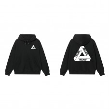 PALACE  Black triangle and white monogram printed men's and women's loose casual autumn and winter hoodies