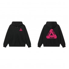 PALACE  Red triangle and Black monogram printed men's and women's loose casual autumn and winter hoodies