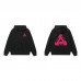 PALACE Red triangle and Black monogram printed men's and women's loose casual autumn and winter hoodies PALACE Red triangle and Black monogram printed men's and women's loose casual autumn and winter hoodies
