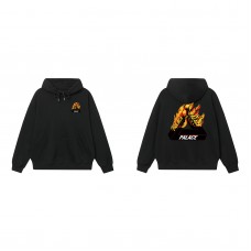 PALACE  Flame Triangle LOGO Printed Couple Loose Casual Autumn and Winter Hoodie Sweater