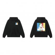 PALACE  Red-green-blue letters Printed Couple Loose Casual Autumn and Winter Hoodie Sweater