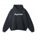 Supreme Minimalist Logo Hoodie – Oversized Fit & Cozy Soft Fabric (Black/White)