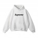 Supreme Minimalist Logo Hoodie – Oversized Fit & Cozy Soft Fabric (Black/White)