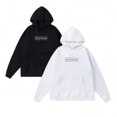 Supreme Vintage Box Logo Hoodie – Oversized Fit & Soft Cozy Fabric (Black/White)