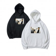 Supreme Casual fashion hoodie with kangaroo pockets, unique scene print, loose and comfortable fit.