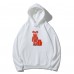 Supreme Casual fashion hoodie with kangaroo pockets, LV collaboration print, loose and comfortable fit.