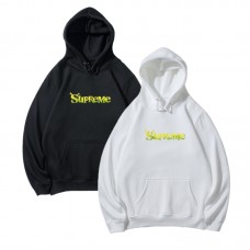Supreme New Fashion Hoodie Trendy and Comfortable Green Letter Print Couple's Style for Men and Women