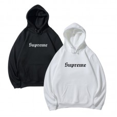 Supreme New Fashion Hoodie Trendy and Comfortable Minimalist Black Letter Print Couple's Style for Men and Women