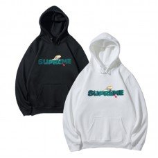 Supreme New Arrival Fashion Hoodie Streetwear Style, Relaxed Fit Green Letter Crawler Print Unisex Couple's Style Casual and Versatile