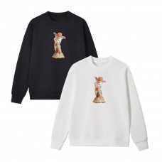 Supreme Classical Angel Sculpture Graphic Crewneck – Relaxed Fit & Cozy Soft Fabric (Black/White)