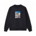 Supreme Urban Collage Photo Graphic Crewneck – Relaxed Fit & Ultra-Soft Fabric (Black/White)