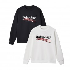 Supreme Balenciaga Gradient Logo Graphic Crewneck – Relaxed Fit & Plush Skin-Friendly Fabric (Black/White)