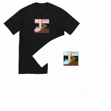 Supreme streetwear T-shirt, flip-flop print, loose and comfortable, fashion-forward