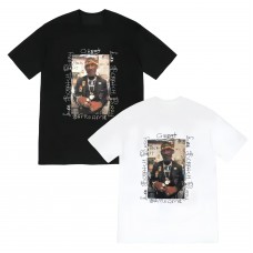 Supreme Streetwear T-Shirt, Portrait Letter Print, Relaxed Fit, Stylish and Trendy