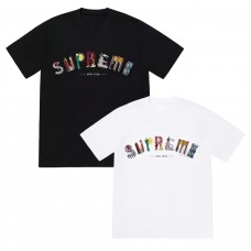 Supreme Summer New Arrivals T-Shirt Playful Graffiti Alphabet Print Relaxed Fit for Comfort Trendy and Stylish