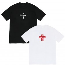 Supreme New Arrival T-Shirt Cross-shaped lettering print Relaxed fit for comfort Stylish silhouette
