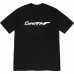 Supreme Streetwear T-Shirt Black and white lettering print Relaxed fit for comfort Stylish silhouette Unisex couple's style