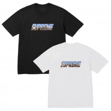 Supreme Streetwear T-Shirt Urban Cityscape Letter Print Relaxed Fit for Comfort Stylish Silhouette Couples' Style for Men and Women